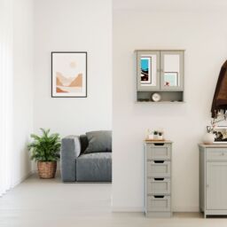 Home Discount Bath Vida Priano 4 Drawer Freestanding Unit Bathroom Storage in Grey - thumbnail 4
