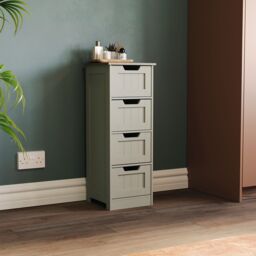 Home Discount Bath Vida Priano 4 Drawer Freestanding Unit Bathroom Storage in Grey - thumbnail 9
