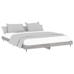 Berkfield Home Bed Frame Grey Sonoma 120x200 cm Engineered Wood - Size: Small Double - thumbnail 4