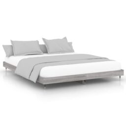 Berkfield Home Bed Frame Grey Sonoma 120x200 cm Engineered Wood - Size: Small Double - thumbnail 2