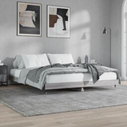 Berkfield Home Bed Frame Grey Sonoma 120x200 cm Engineered Wood - Size: Small Double - thumbnail 1