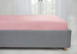 New Edge Blinds Brights Collection Non Iron Fitted Sheet in Pink - Size: Single - thumbnail 2
