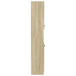 Berkfield Home Bathroom Cabinet Sonoma Oak 32x34x188.5 cm Engineered Wood in Light Oak - thumbnail 5
