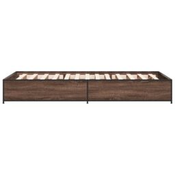 Berkfield Home Bed Frame without Mattress Brown Oak 100x200 cm - thumbnail 5