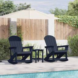 Berkfield Home Elegant Adirondack Rocking Chairs 2 pcs Navy blue 73.5 x 92 x 90 cm - thumbnail 2