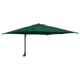 Berkfield Home Patio Umbrella Green Polyester 300 cm x 300 cm Collapsible - thumbnail 2