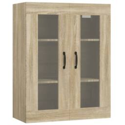Berkfield Home Hanging Wall Cabinet Sonoma Oak 69.5x34x90 cm in Light Tan - thumbnail 1