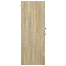 Berkfield Home Hanging Wall Cabinet Sonoma Oak 69.5x34x90 cm in Light Tan - thumbnail 4