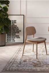 Kukoon Beige Traditional Medallion Bordered Living Area Rug - Size: 60 cm x 240 cm - thumbnail 2