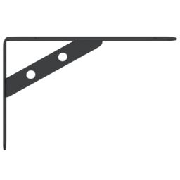 Berkfield Home Shelf Brackets 4 pcs 20x2.5x14 cm Black Stainless Steel - thumbnail 6