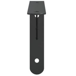 Berkfield Home Shelf Brackets 4 pcs 20x2.5x14 cm Black Stainless Steel - thumbnail 5