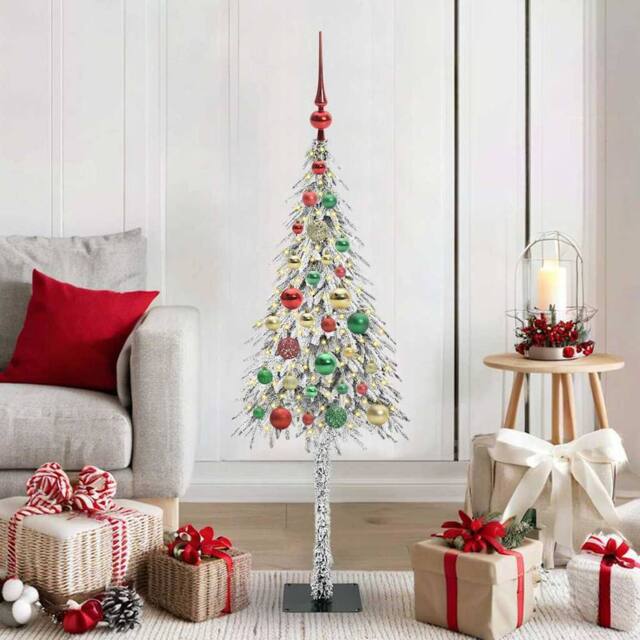 Berkfield Home Christmas Tree with 150 LEDs White 120 cm PE & Steel - image 1