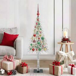 Berkfield Home Christmas Tree with 150 LEDs White 120 cm PE & Steel