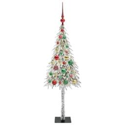 Berkfield Home Christmas Tree with 150 LEDs White 120 cm PE & Steel - thumbnail 3