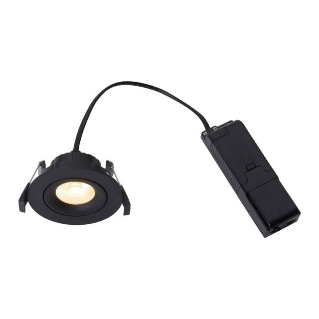 Nordlux Modern Indoor Downlight Black Aluminium Intergrated LED Bathroom Safe - Mains Powered, IP44 - image 1