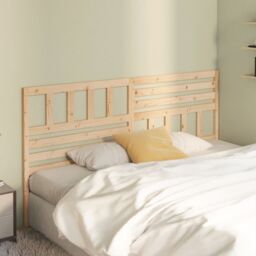 Berkfield Home Bed Headboard 206x4x100 cm Solid Wood Pine in Brown - Size: 206 x 4 x 100 cm - thumbnail 1