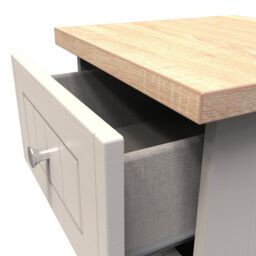 Ready Assembled 2 U Norton 2 Drawer Bedside Cabinet (Ready Assembled) in Taupe - Size: Small - thumbnail 5