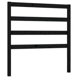 Berkfield Home Bed Headboard Black 95x4x100 cm Solid Wood Pine - Size: 95 x 4 x 100 cm - thumbnail 2