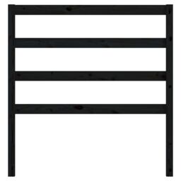 Berkfield Home Bed Headboard Black 95x4x100 cm Solid Wood Pine - Size: 95 x 4 x 100 cm - thumbnail 4