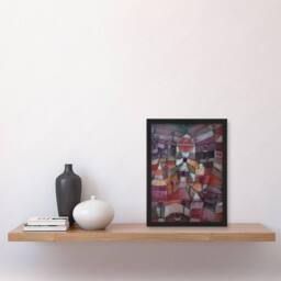 Artery8 Paul Klee Framed Wall Art Print Rose Garden Abstract Painting in Purple - Size: A3 - thumbnail 2