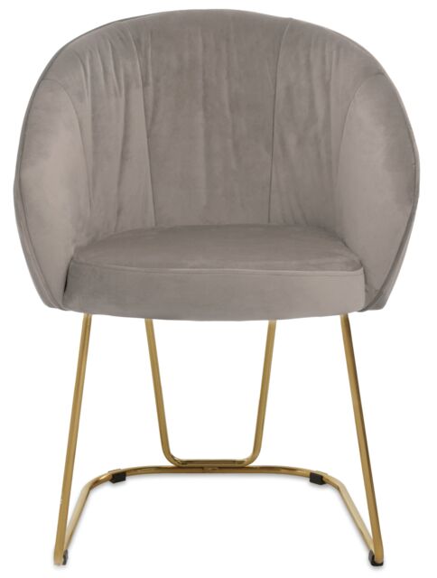 Orsina Mink Velvet Dinner Chair, Easy to Care Armrest Accent Dining Chair, Easily Adjustable Indoor Chair in Brown - image 1