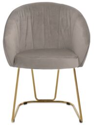 Orsina Mink Velvet Dinner Chair, Easy to Care Armrest Accent Dining Chair, Easily Adjustable Indoor Chair in Brown