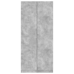 Berkfield Home Wardrobe Concrete Grey 90x52x200 cm Engineered Wood - Size: 90 x 52 x 200 cm - thumbnail 5
