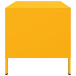 Berkfield Home Coffee Table Mustard Yellow 68x50x50.5 cm Steel - thumbnail 6