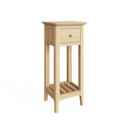 FWStyle Ready Assembled Natural Ash Wooden 1 Drawer Telephone Table in Brown - thumbnail 2