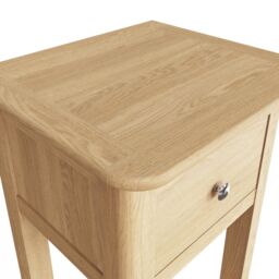 FWStyle Ready Assembled Natural Ash Wooden 1 Drawer Telephone Table in Brown - thumbnail 4