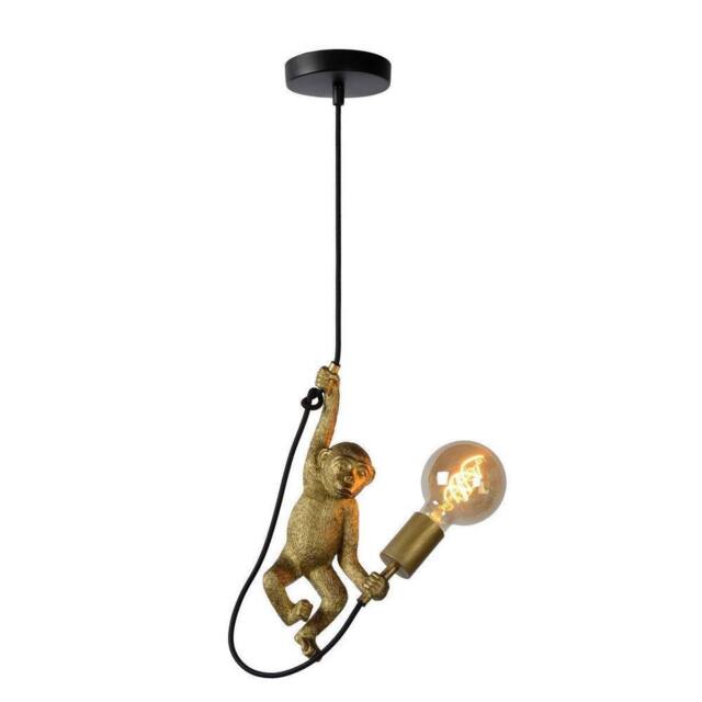 Lucide Extravaganza Chimp Retro Pendant Light 176cm 1xE27 Black - image 1