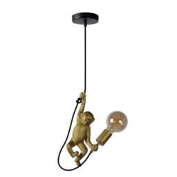 Lucide Extravaganza Chimp Retro Pendant Light 176cm 1xE27 Black - thumbnail 2