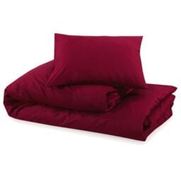 Berkfield Home Duvet Cover Set Bordeaux 200x200 cm Cotton in Red - thumbnail 6