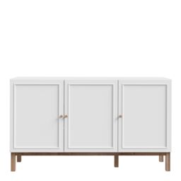 Furniture To Go Wensley 3 Door 1 Drawer Sideboard in Light Grey & Oak - thumbnail 2