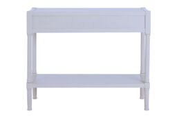 Orsina Two Drawer Console Table for Hallway, Pine Wood Hallway Table for Home Décor, Wood Table with 2 Drawers for Office in White - thumbnail 4