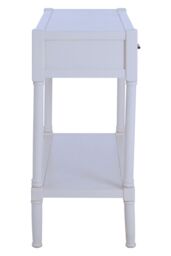 Orsina Two Drawer Console Table for Hallway, Pine Wood Hallway Table for Home Décor, Wood Table with 2 Drawers for Office in White - thumbnail 3