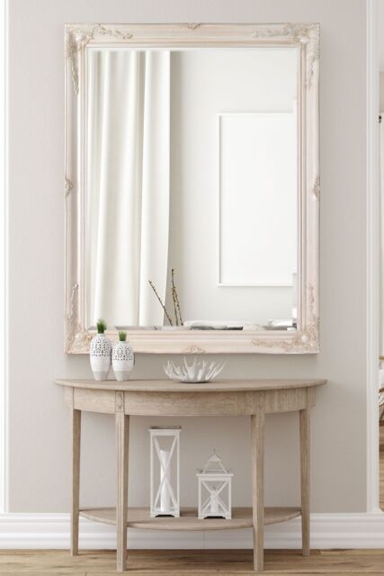 MirrorOutlet Buxton Ivory Large Leaner Mirror 140 x 109 CM in Beige - Size: 1 Pack - image 1