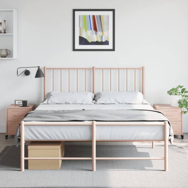 Berkfield Home Stylish Bedside Cabinets 2 pcs Pink 36x39x43.5 cm Steel - image 1
