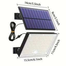 Havendro Solar Lights Outdoor Remote Security Lights Motion Sensor Spotlight in Black - thumbnail 2
