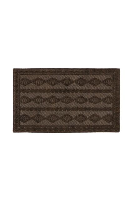 JVL Knit Rubber Backed Indoor Doormat 40x60cm Brown - Size: 40 cm x 60 cm - image 1