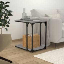 Berkfield Home Side Table Grey Sonoma 50x35x52 cm Engineered Wood - Size: 50 x 35 x 52 cm - thumbnail 1