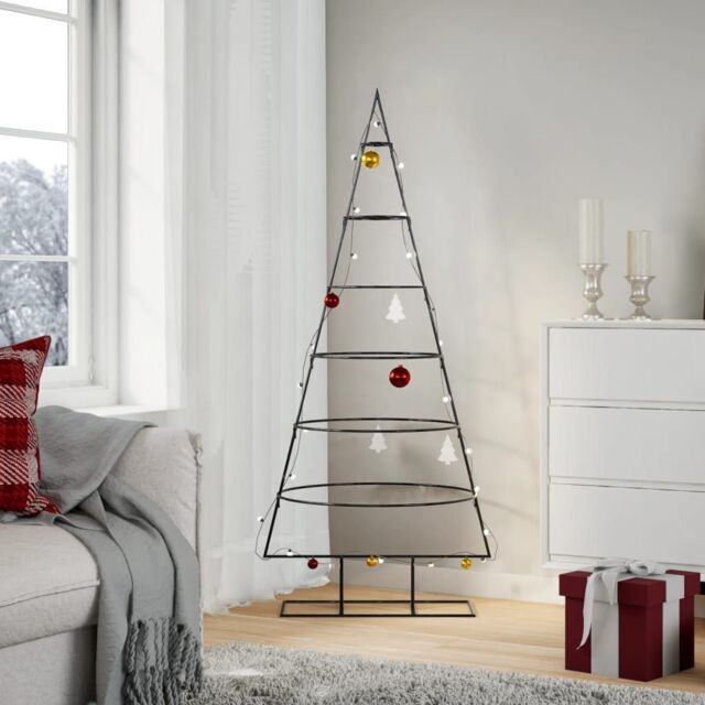 Berkfield Home Metal Christmas Tree for Decoration Black 150 cm - image 1