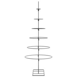 Berkfield Home Metal Christmas Tree for Decoration Black 150 cm - thumbnail 4