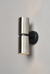 BHS Lighting Hans Up & Down Outdoor Wall Light in Metallic Silver - thumbnail 1