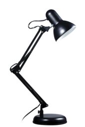 Orsina Comtemporary Desk Lamp, Modern & Timeless Design Bedside Table Light, Sleek Lamp On Livingroom Table in Black - thumbnail 1