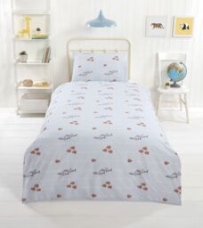 Rapport Home PH My World Polycotton Reversible Duvet Cover Set With Pillowcase in White - Size: Double - thumbnail 3