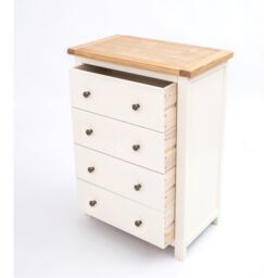 Cabinet Bits Maggiori 4 Drawer Chest of Drawers Brass Knob in Off-White - thumbnail 4