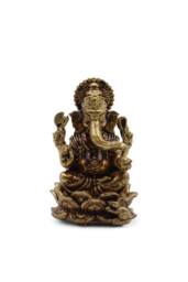 KDMD Brass Ganesha Miniature Statue - 30mm, Handcrafted Spiritual Decor in Bronze - thumbnail 4
