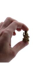 KDMD Brass Ganesha Miniature Statue - 30mm, Handcrafted Spiritual Decor in Bronze - thumbnail 3