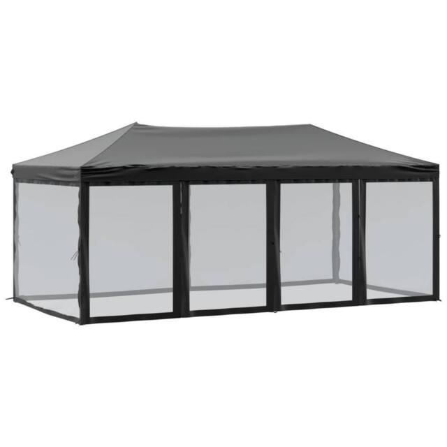 Berkfield Home Folding Party Tent with Sidewalls Black 3x6 m - image 1